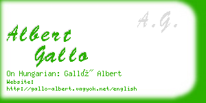 albert gallo business card